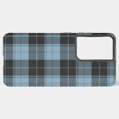 Coque Samsung Galaxy Motif simple tartan bleu clair (Verso Horizontal)