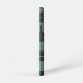 Coque Samsung Galaxy Motif simple tartan en turquoise (Côté droit)