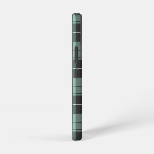 Coque Samsung Galaxy Motif simple tartan en turquoise (Côté droit)