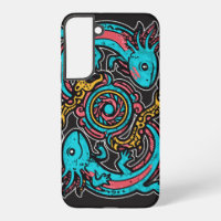 Motif tribal aztèque axolotl Xolotl mythologie boh