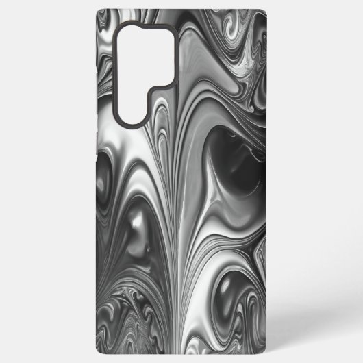 Coque Samsung Galaxy Moulage d'argent et de noir (Verso)