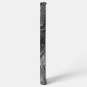 Coque Samsung Galaxy Moulage d'argent et de noir (Côté gauche)