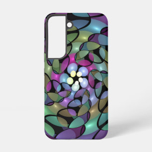 Coque Samsung Galaxy Mouvements colorés Abstrait Trippy Fractal Art