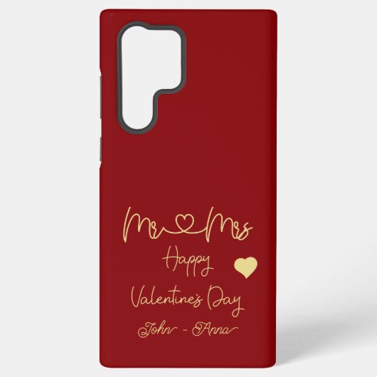 Coque Samsung Galaxy Mr & Mrs Happy Valentine's Day (Verso)
