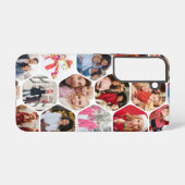 Coque Samsung Galaxy Multi Photo Collage Simple Moderne Hexagon Motif (Verso Horizontal)