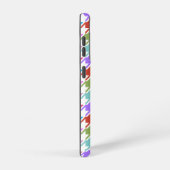 Coque Samsung Galaxy Multicolor Houndstooth+Motif blanc (Côté droit)