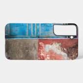 Coque Samsung Galaxy Mur coloré avec porte bleue (Verso Horizontal)