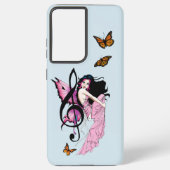 Coque Samsung Galaxy Musique Note Papillons Fairy (Verso)