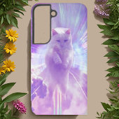 Coque Samsung Galaxy Mystic Purple Chat Surreal Galaxy Coque Art