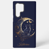 Coque Samsung Galaxy Mystical Cat Moon - Personalized Celestial Gift (Verso)