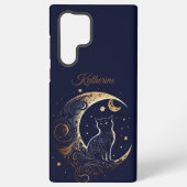 Coque Samsung Galaxy Mystical Cat Moon - Personalized Celestial Gift (Verso)