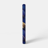 Coque Samsung Galaxy Navy and Gold Botanical Leaf Pattern (Côté gauche)