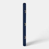 Coque Samsung Galaxy Navy Night Sky with Stars and Moon Pattern (Côté gauche)