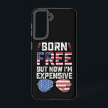 Coque Samsung Galaxy Né libre mais maintenant je suis cher drôle 4 juil<br><div class="desc">Né libre mais maintenant je suis cher Citation drôle Citation 4 juillet</div>