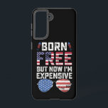 Coque Samsung Galaxy Né libre mais maintenant je suis cher drôle 4 juil<br><div class="desc">Né libre mais maintenant je suis cher Citation drôle Citation 4 juillet</div>