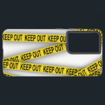 Coque Samsung Galaxy Ne pas rester à l'écart ne pas traverser la bande<br><div class="desc">Bande de police jaune avec lettrage Garder dehors</div>