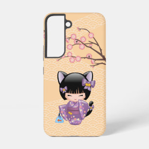 Coque Samsung Galaxy Neko Kokeshi Poupée - Cat Ears Geisha Girl