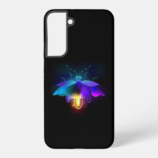 Coque Samsung Galaxy Neon Firefly sur noir (Verso)