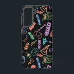 Coque Samsung Galaxy Neon Gamer<br><div class="desc">J'ai créé ce design avec mon fils en tête ! icônes de joueur de néon cool qui pop vraiment sur l'arrière - plan noir! Si vous ne savez pas ce que tous ces mots signifient, ne vous inquiétez pas, les enfants peuvent vous le dire ! Croyez-le ou non, GOAT n'a...</div>