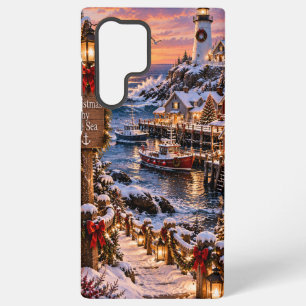 Coque Samsung Galaxy Noël au bord de la mer