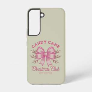 Coque Samsung Galaxy Noël Club Canne à Sucre Rose Saison Xmas