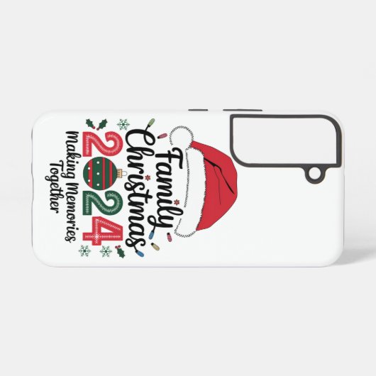 Coque Samsung Galaxy Noël de famille 2024 Rassembler les souvenirs (Verso Horizontal)