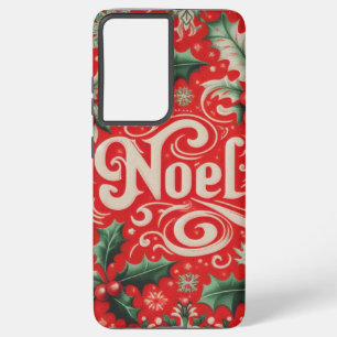 Coque Samsung Galaxy Noel de Noël rouge & vert Téléphone Case