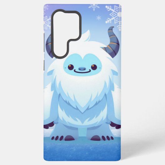 Coque Samsung Galaxy Noël mignon/yeti d'hiver (Verso)