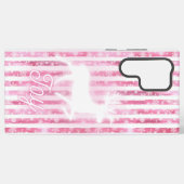 Coque Samsung Galaxy Noël rose et blanc Joie Reindeer (Verso Horizontal)