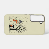 Coque Samsung Galaxy Noël Snowman Xmas Chien hiver (Verso Horizontal)