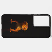 Coque Samsung Galaxy Noir 4 Luxe Galaxy S21 Plus, Gecko Léopard (Verso Horizontal)