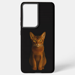 Coque Samsung Galaxy Noir 4 Luxe Galaxy S21 Ultra, Beauté Abyssinienne