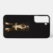 Coque Samsung Galaxy Noir 4 Luxe Galaxy S22 Plus, Aussie Shepherd (Verso Horizontal)
