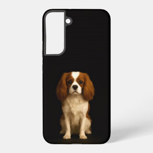 Coque Samsung Galaxy Noir 4 Luxe Galaxy S22 Plus, Cavalier Spaniel (Verso)