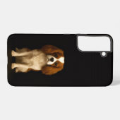 Coque Samsung Galaxy Noir 4 Luxe Galaxy S22 Plus, Cavalier Spaniel (Verso Horizontal)