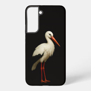 Coque Samsung Galaxy Noir 4 Luxe Galaxy S22 Plus, Cigogne Élégante