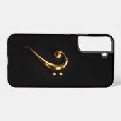 Coque Samsung Galaxy Noir 4 Luxe Galaxy S22 Plus, Clé de Sol Dorée (Verso Horizontal)