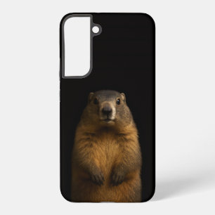 Coque Samsung Galaxy Noir 4 Luxe Galaxy S22 Plus, Marmotte Fluffy