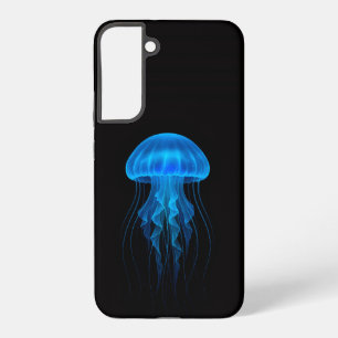 Coque Samsung Galaxy Noir 4 Luxe Galaxy S22 Plus, Méduse Bleue