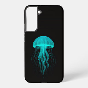 Coque Samsung Galaxy Noir 4 Luxe Galaxy S22 Plus, Méduse Verte