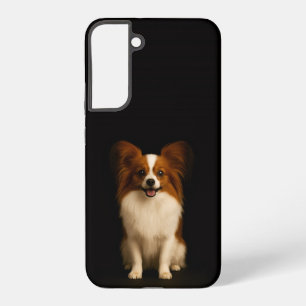 Coque Samsung Galaxy Noir 4 Luxe Galaxy S22 Plus, Papillon Raffiné