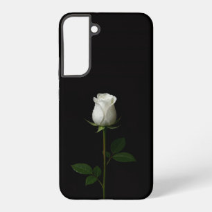 Coque Samsung Galaxy Noir 4 Luxe Galaxy S22 Plus, Rose Blanche Pure