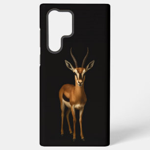 Coque Samsung Galaxy Noir 4 Luxe Galaxy S22 Ultra, Gazelle Élégante