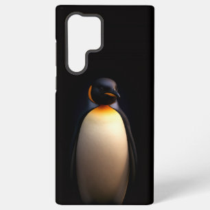 Coque Samsung Galaxy Noir 4 Luxe Galaxy S22 Ultra, Manchot Empereur