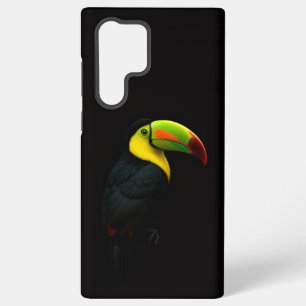 Coque Samsung Galaxy Noir 4 Luxe Galaxy S22 Ultra, Toucan à bec caréné