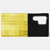 Coque Samsung Galaxy Noir à panneau or (Verso Horizontal)