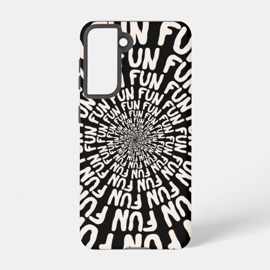 Coque Samsung Galaxy Noir blanc rétro super amusant cercle concentrique (Verso)