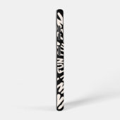 Coque Samsung Galaxy Noir blanc rétro super amusant cercle concentrique (Côté droit)