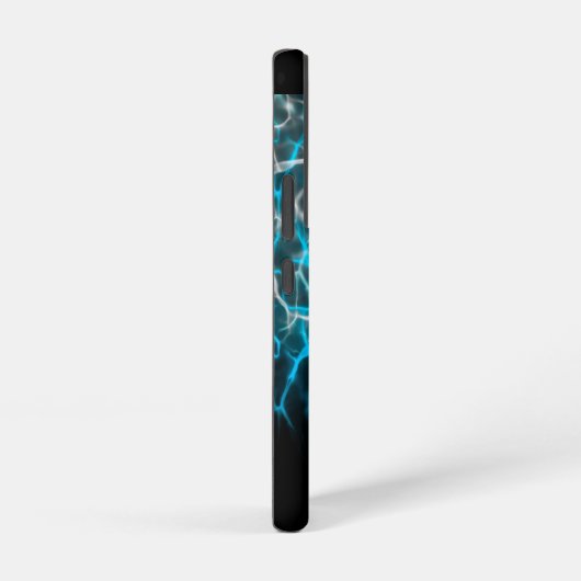 Coque Samsung Galaxy Noir, Bleu Blanc Éclair Réflexion de l'eau (Côté droit)