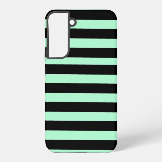 Coque Samsung Galaxy Noir et vert menthe (Verso)